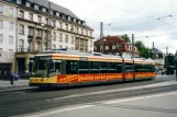 Karlsruhe tram line 6 with low-floor articulated tram 236 on Bahnhofplatz (2003)