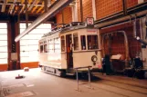 Kassel museum tram 214 inside the depot Betriebshof Wilhelmshöher Allee (2002)