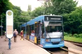 Kassel tram line 1 with low-floor articulated tram 453 at Wilhelmshöhe (Park) (2002)