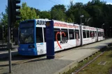 Kassel tram line 3 with low-floor articulated tram 619 at Druseltal (2010)