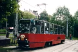 Katowice tram line T12 with railcar 328 at Wełnowiec Plac Alfreda (2004)