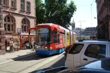 Katowice tram line T6 with low-floor articulated tram 812 at Sąd (2008)