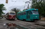 Kharkiv museum tram 055 on Mykoly Bazhana St (2011)