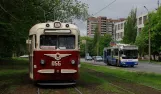 Kharkiv tourist line A with museum tram 055 on Heriov Stalinhradu Avenue (2011)