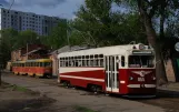 Kharkiv tram line 3 with railcar 3096 on Tsyharivs'kyi Ln (2011)