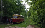 Kiev tram line 12 with railcar 5790 at Spetsdyspanser (2011)