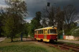 Kiev tram line 12 with railcar 5968 at Sioma Linia (7-A Liniia) (2011)