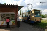 Kostiantynivka tram line 3 with railcar 007 at Tsentralnyy rynok (2011)
