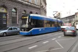 Kraków extra line 6 with low-floor articulated tram 2041 in the intersection Uliga Stradomska/Dietla (2011)