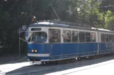 Kraków tram line 2 with articulated tram 152 on Juliana Dunajewskiego (2011)