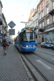 Kraków tram line 20 with articulated tram 3013 at Filharmonia (2011)