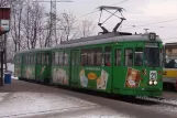 Kraków tram line 21 with articulated tram 110 at Os.Piastów (2005)