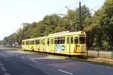 Kraków tram line 22 with articulated tram 160 on aleja Solidarności (2005)