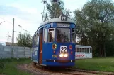 Kraków tram line 22 with articulated tram 176 at Borek Fałęcki (2005)