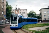 Kraków tram line 24 with low-floor articulated tram 2017 at Bronowice (2004)