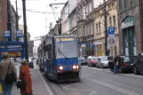 Kraków tram line 24 with railcar 876 at Pędzichów (2011)