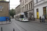 Kraków tram line 3 with low-floor articulated tram 2015 on Dominikańska (2011)