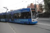 Kraków tram line 7 with low-floor articulated tram 2012 on Straszewskiego (2011)