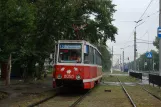 Kramatorsk tram line 3 with railcar 0050 close by Rybinska St (2012)