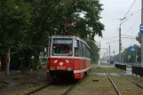 Kramatorsk tram line 3 with railcar 0050 on Ordzhonikidze Street (2012)