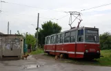 Kramatorsk tram line 3 with railcar 0055 at Biłomorśka (2012)
