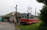 Kramatorsk tram line 3 with railcar 0055 at Biłomorśka front view (2012)