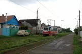 Kramatorsk tram line 3 with railcar 0059 on Dnipropetrovska Street (Oleksy Tykhoho St) (2012)