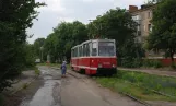 Kramatorsk tram line 5 with railcar 0045 on Tsentralna Street (2012)