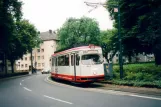 Krefeld tram line 044 with articulated tram 815 on Friedrichsplatz (2007)