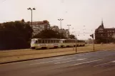 Leipzig extra line 20 with railcar 1818 close by Hauptbahnhof (1990)