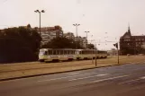 Leipzig extra line 20 with railcar 1818 on Platz der Republik (Willy-Brandt-Platz) (1990)