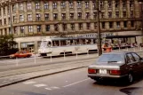 Leipzig extra line 21 with railcar 1987 on Platz der Republik (Willy-Brandt-Platz) (1990)