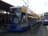 Leipzig tram line 10 with low-floor articulated tram 1124 at Hauptbahnhof (2019)