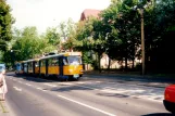 Leipzig tram line 15 with railcar 2122 at Völkerschlachtdenkmal (2001)