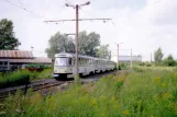 Leipzig tram line 3 with railcar 2074 at Bautzner Straße (1993)