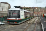 Lille tram line T with low-floor articulated tram 14 at Tourcoing Center (2008)