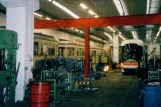 Linz low-floor articulated tram 011 inside Kleinmünchen (2004)