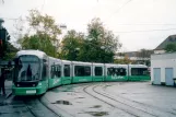 Linz tram line 2 with low-floor articulated tram 003 at JKU Universität (2004)