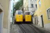 Lisbon funicular Elevador do Lavra with cable car Lavra 2 on Calçada do Lavra (2008)