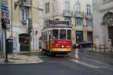 Lisbon tram line 12E with railcar 558 on Largo da Madalena (2013)