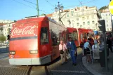 Lisbon tram line 15E with low-floor articulated tram 501 at Praça da Figueira (2008)