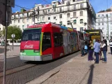 Lisbon tram line 15E with low-floor articulated tram 506 at Praça da Figueira (2013)