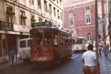 Lisbon tram line 26 with railcar 234 on Rua dos Fanqueiros (1985)
