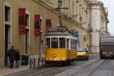 Lisbon tram line 28E with railcar 549 on Rua do Arsenal (2013)