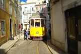 Lisbon tram line 28E with railcar 574 at Calçade de São Vicente (2008)