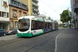 Ludwigshafen tram line 10 with low-floor articulated tram 2220 at Friesenheim Mitte (2014)