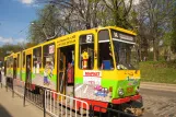 Lviv tram line 2 with articulated tram 1139 at Vul. Pidvalna (2011)
