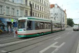 Magdeburg tram line 1 with low-floor articulated tram 1315 at Arndtstraße (2014)
