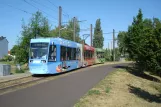 Magdeburg tram line 2 with low-floor articulated tram 1343 at Alte Neustadt, Lostauer Str. (2015)