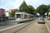 Magdeburg tram line 3 with low-floor articulated tram 1325 at Friesenstraße (Tismarstraße) (2014)
